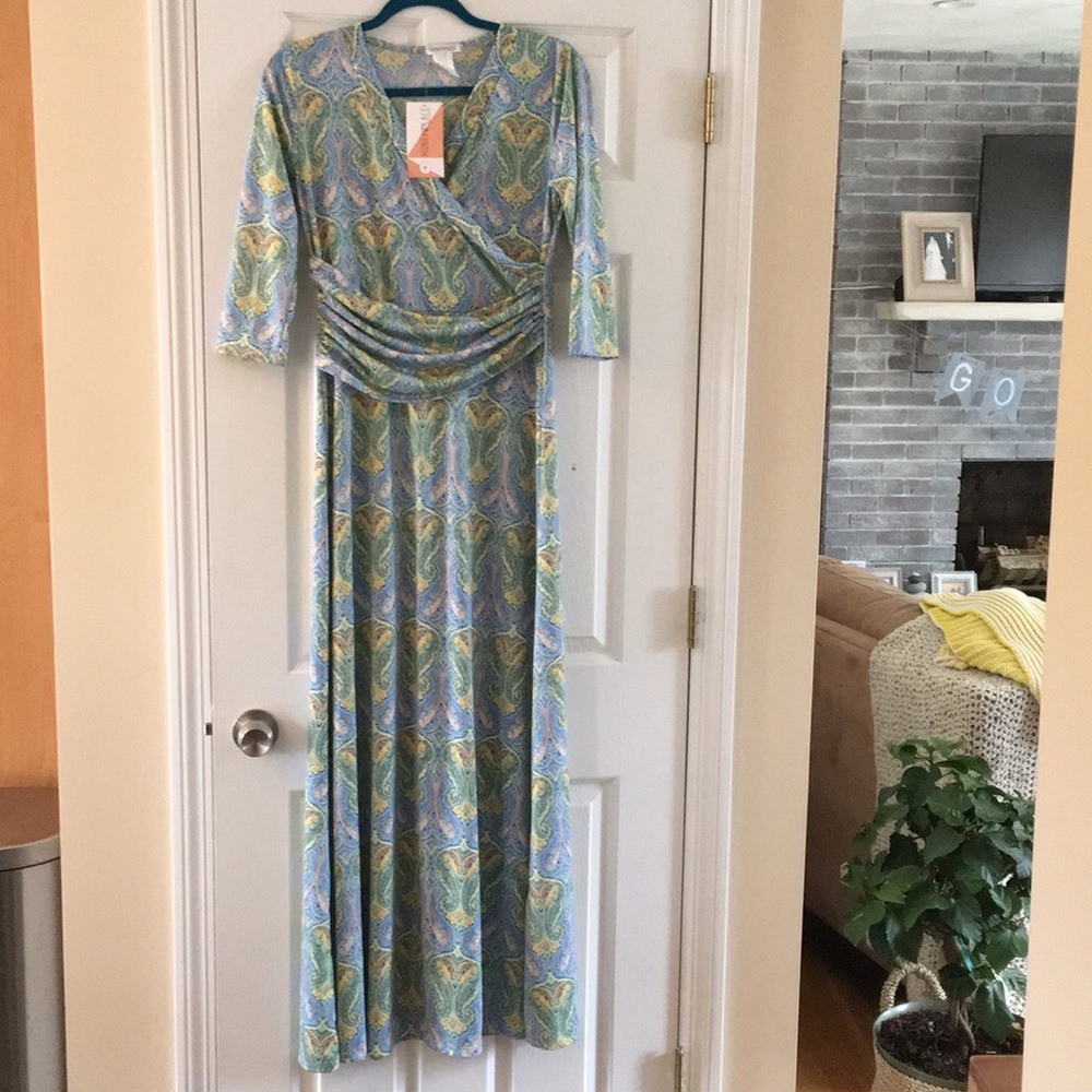 Honey & Lace floor length wrap dress